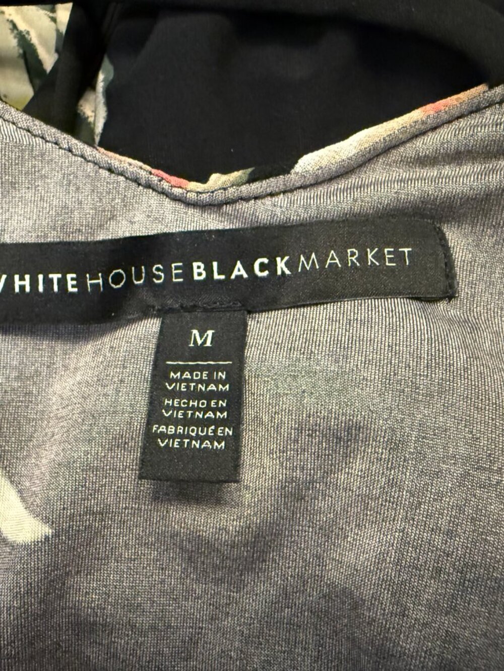White House Black Market Floral Tiered Strappy Tank Top Boho Size M - Picture 4 of 6